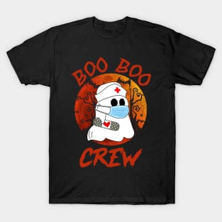 Boo Boo Crew Cute Nurse Costume Girls Funny Halloween T-Shirt